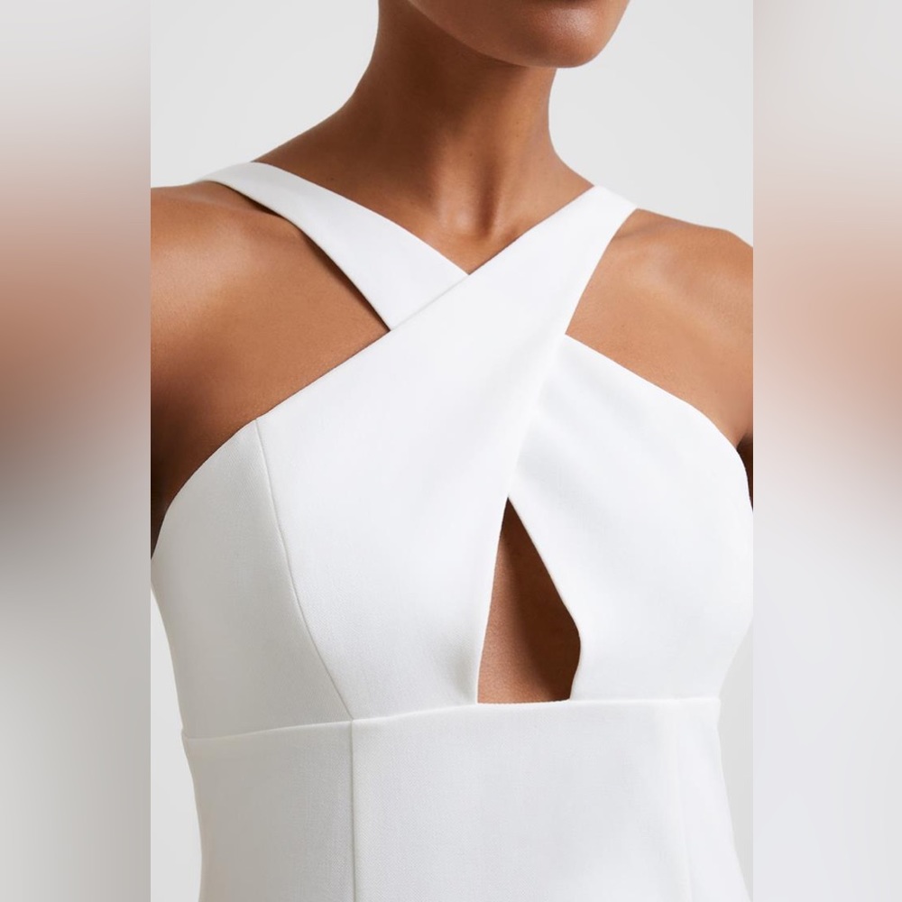 WHISPER RUTH CROSSOVER NECK MINI DRESS - Picture 2 of 5